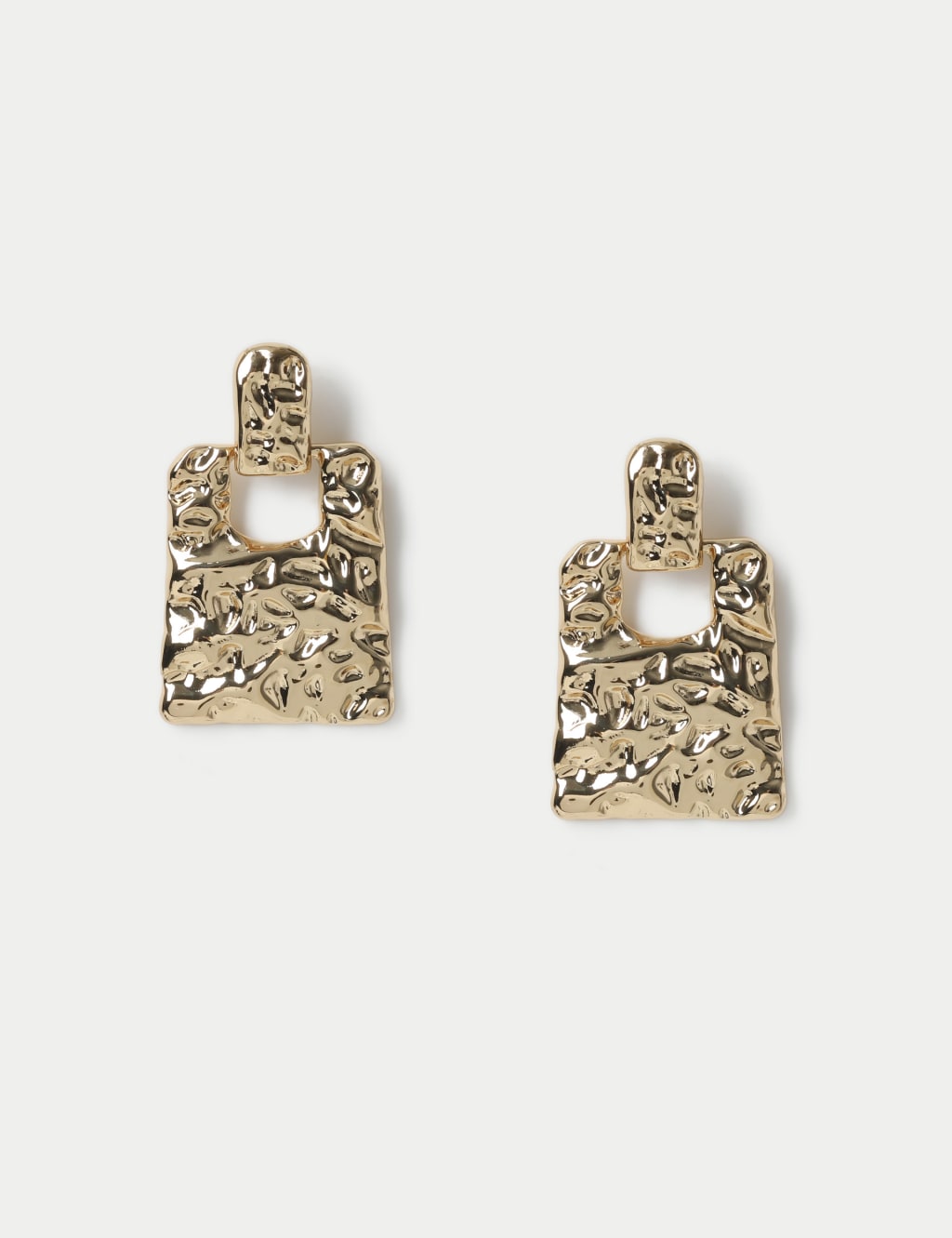 Rectangular Textured Drop Earrings