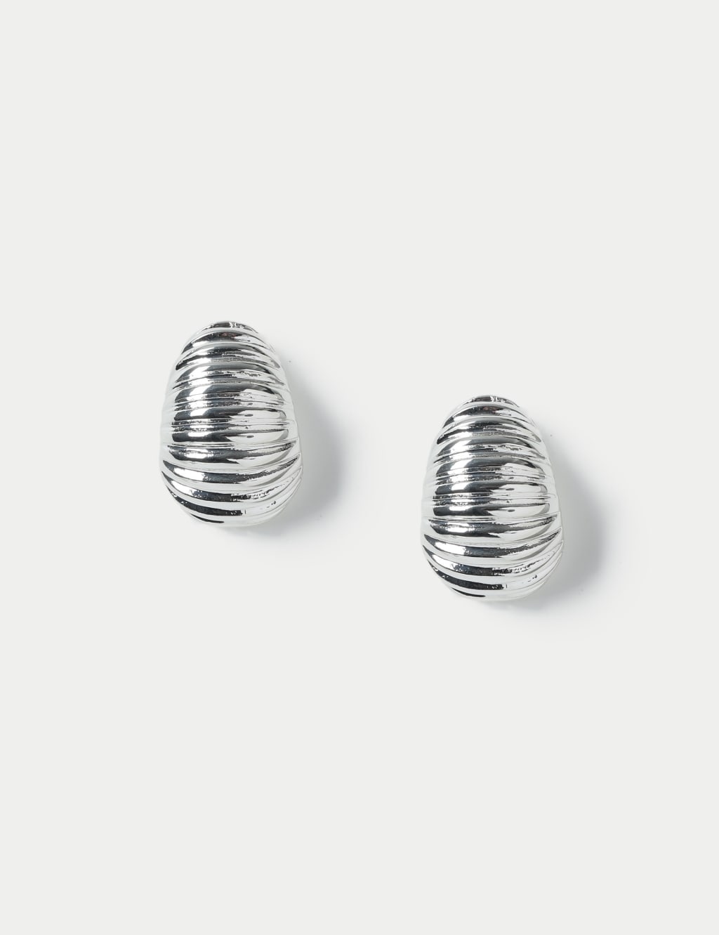 Horizontal Ridge Stud Earrings