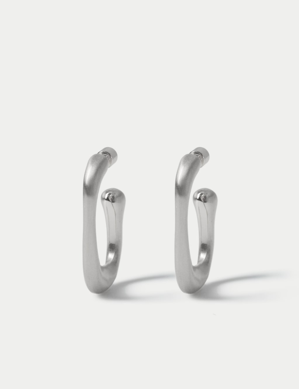 Brushed Hoop Earrings