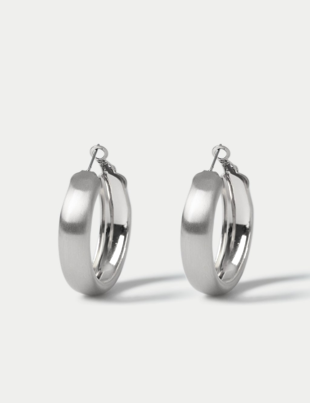 Brushed Hoop Earrings
