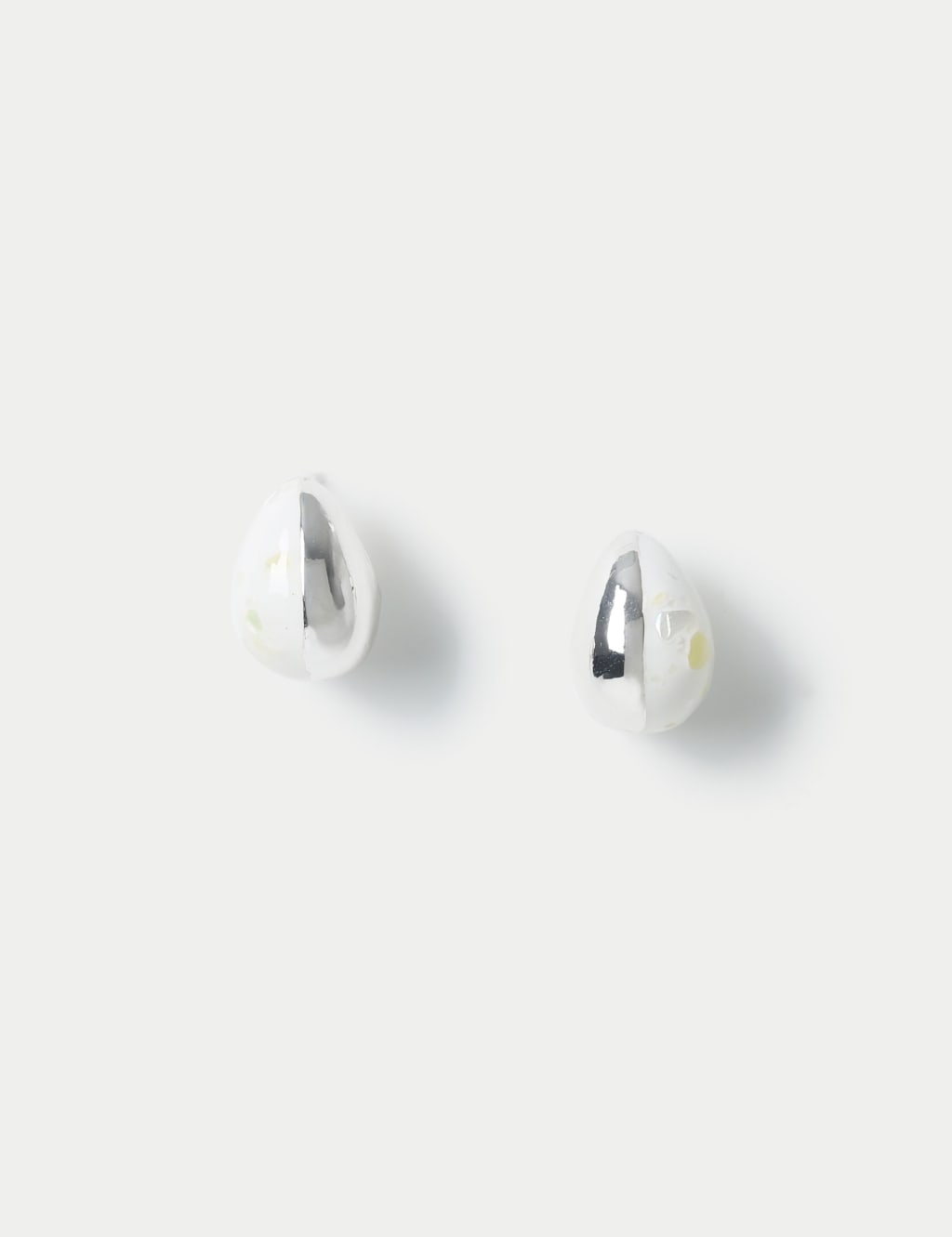 White Sparkle Mini Stud Earrings