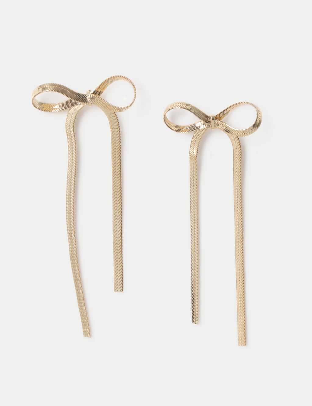 Bow Snake Chain Drop Earrings