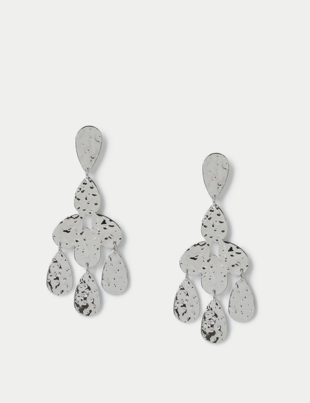 Hammered Droplet Detail Earrings