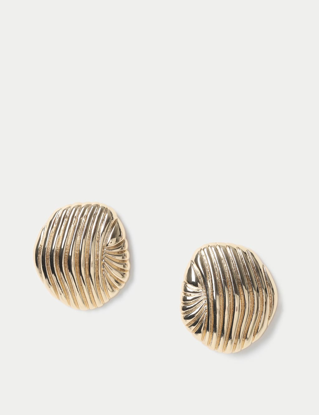 Oversized Irregular Texture Circle Stud Earrings