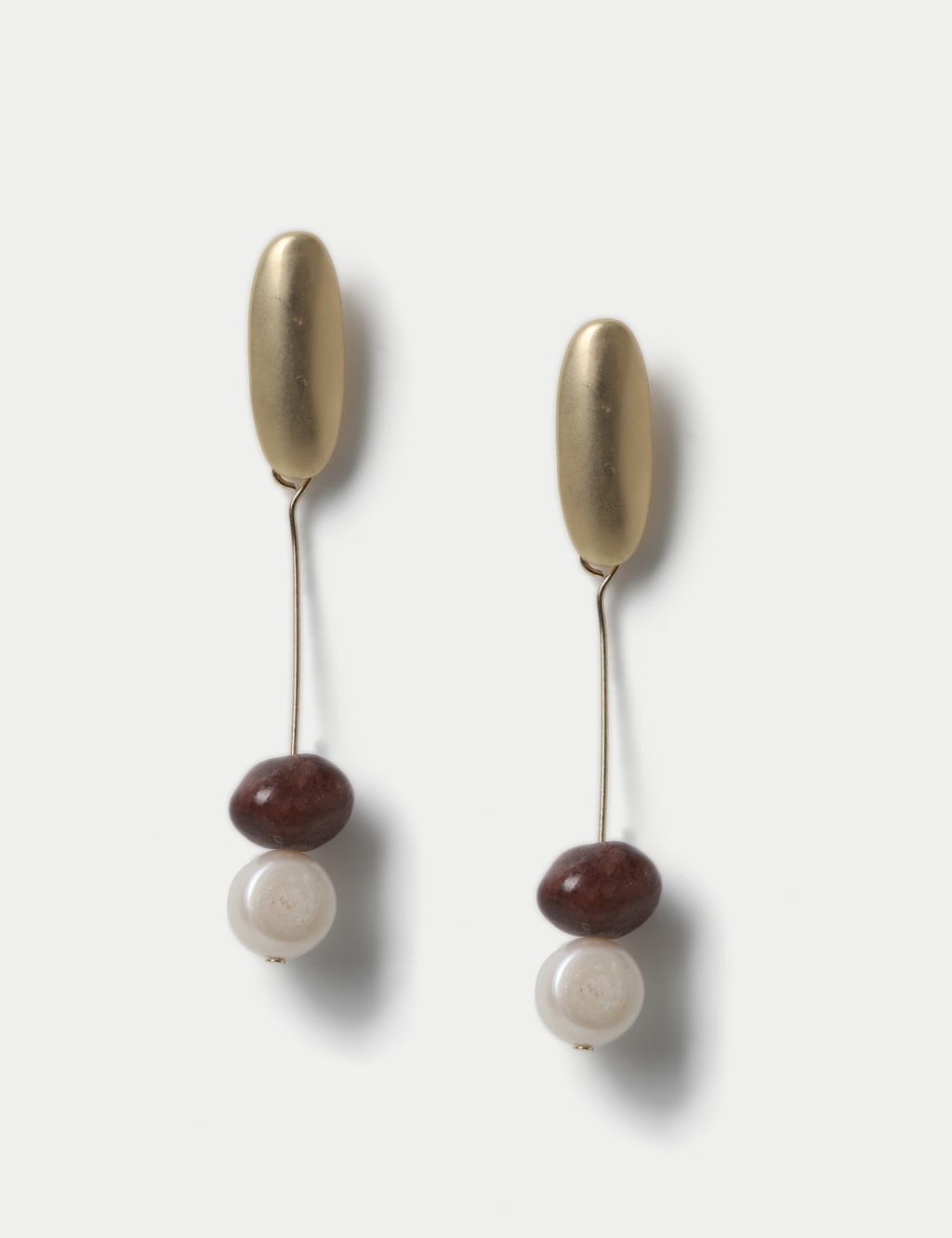 Natural Stone Drop Earrings
