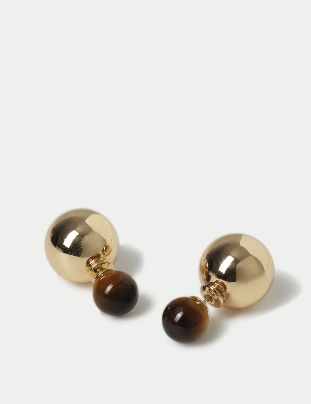 Real Stone Front and Back Earrings