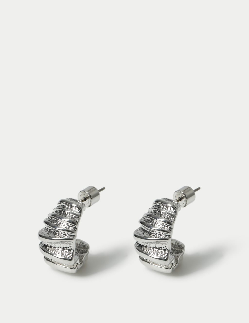 Mini Ridged Textured Hoops