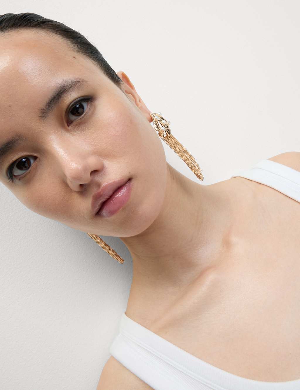 Shell Fringe Drop Earrings