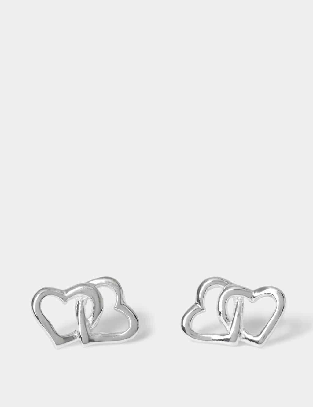 925 Sterling Silver Heart Stud Earrings
