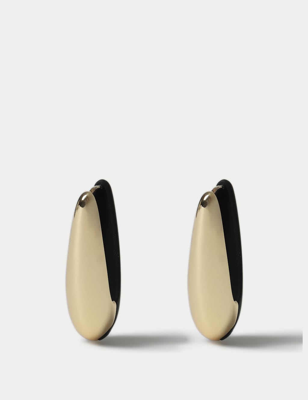 Powder Coat Oval Hinge Earrings
