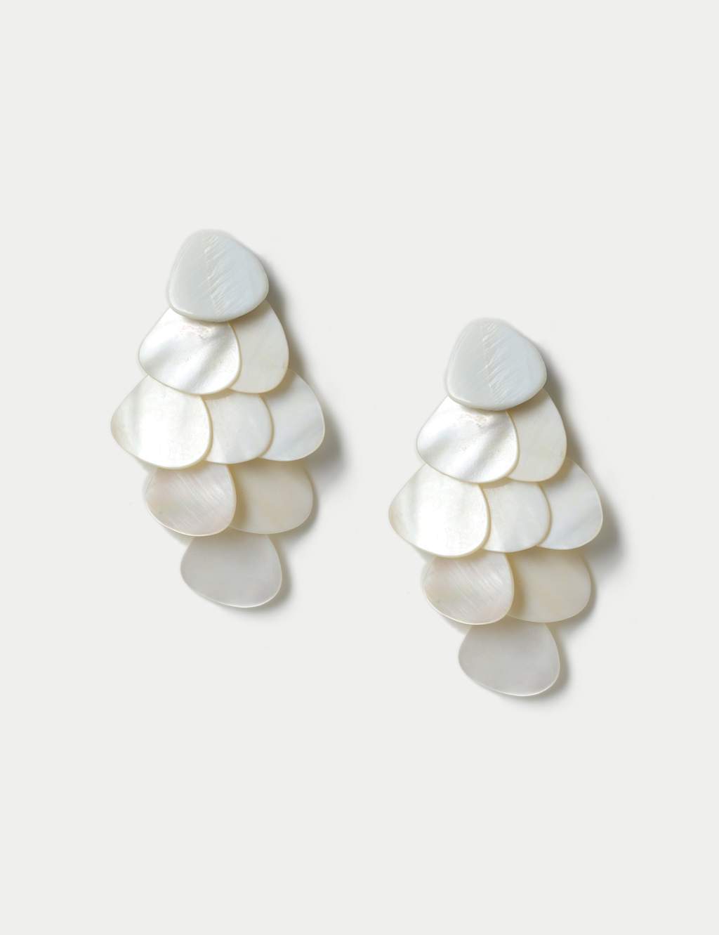 Iridescent Pearl Cascade Drop Earrings