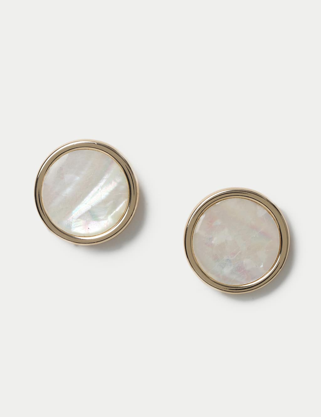 M&S Collection Women's Pearl Effect Stud Earrings - Gold, Gold