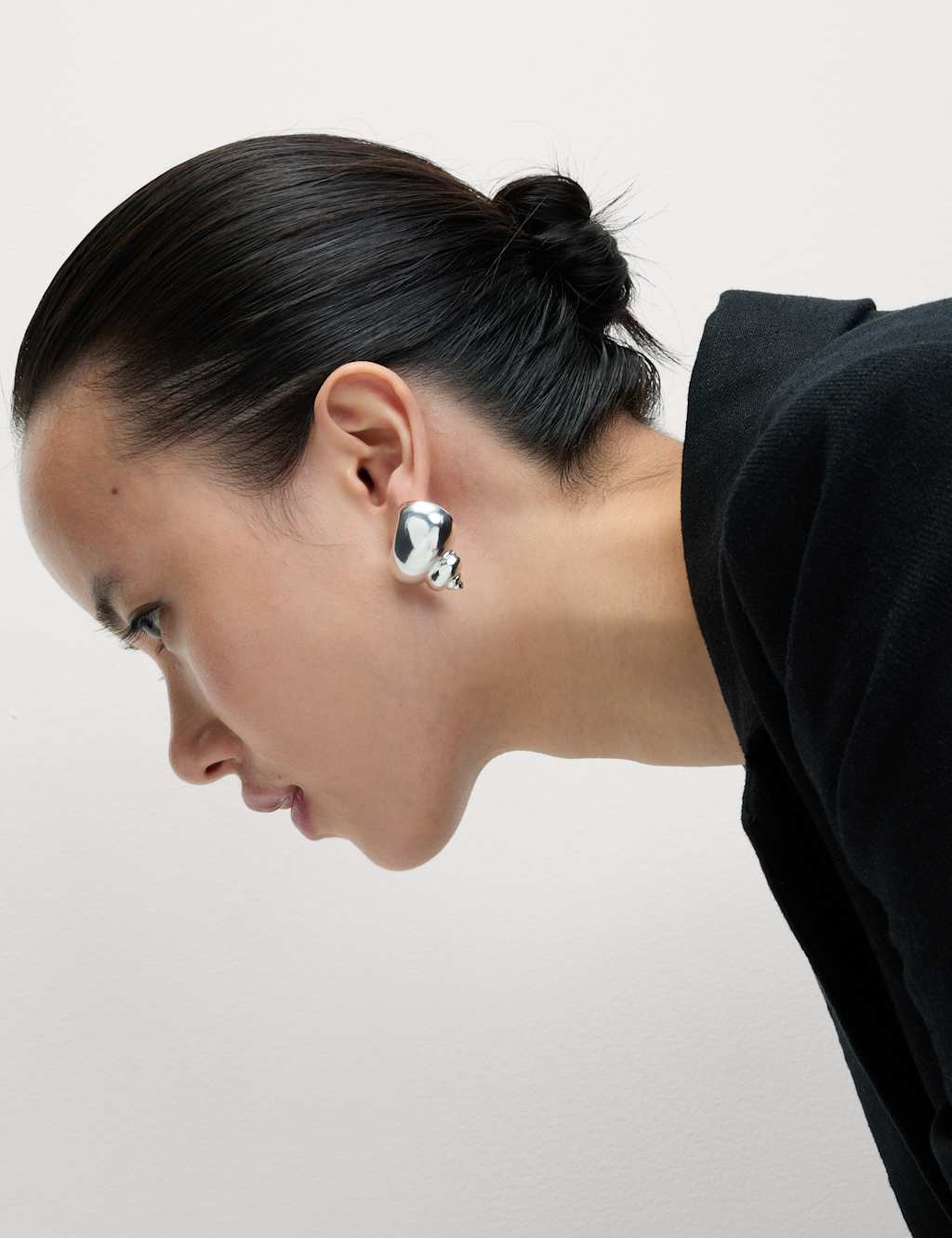 Sphere Shell Stud Earrings