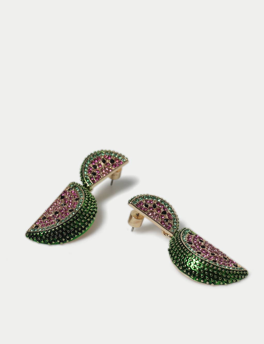 Embellished Watermelon Drop Earrings