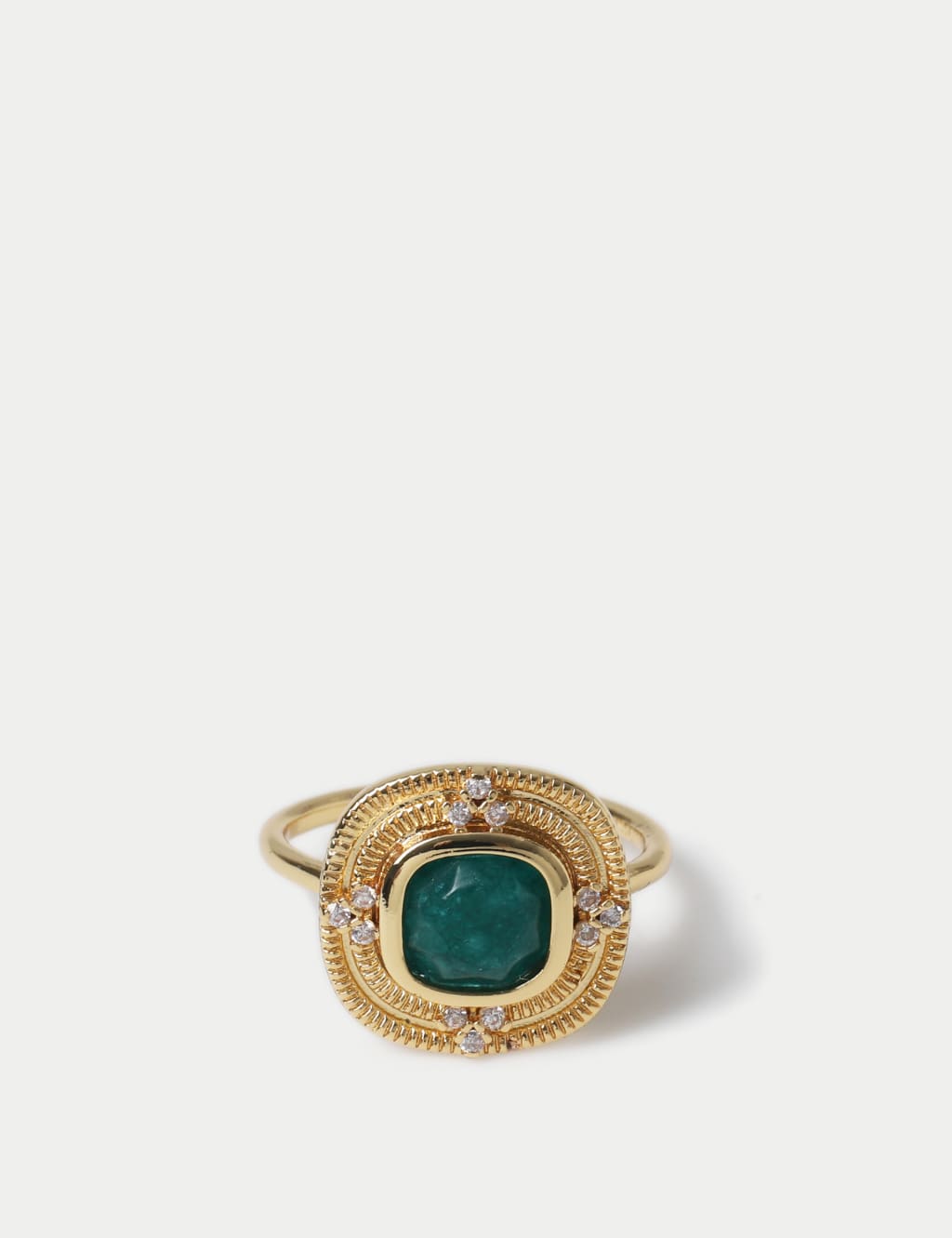 Gold Plated Green Ring