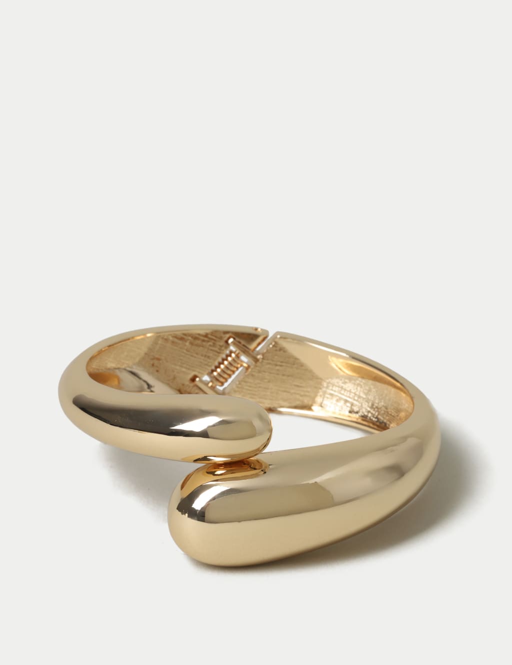 Gold Tone Open Hinge Bangle