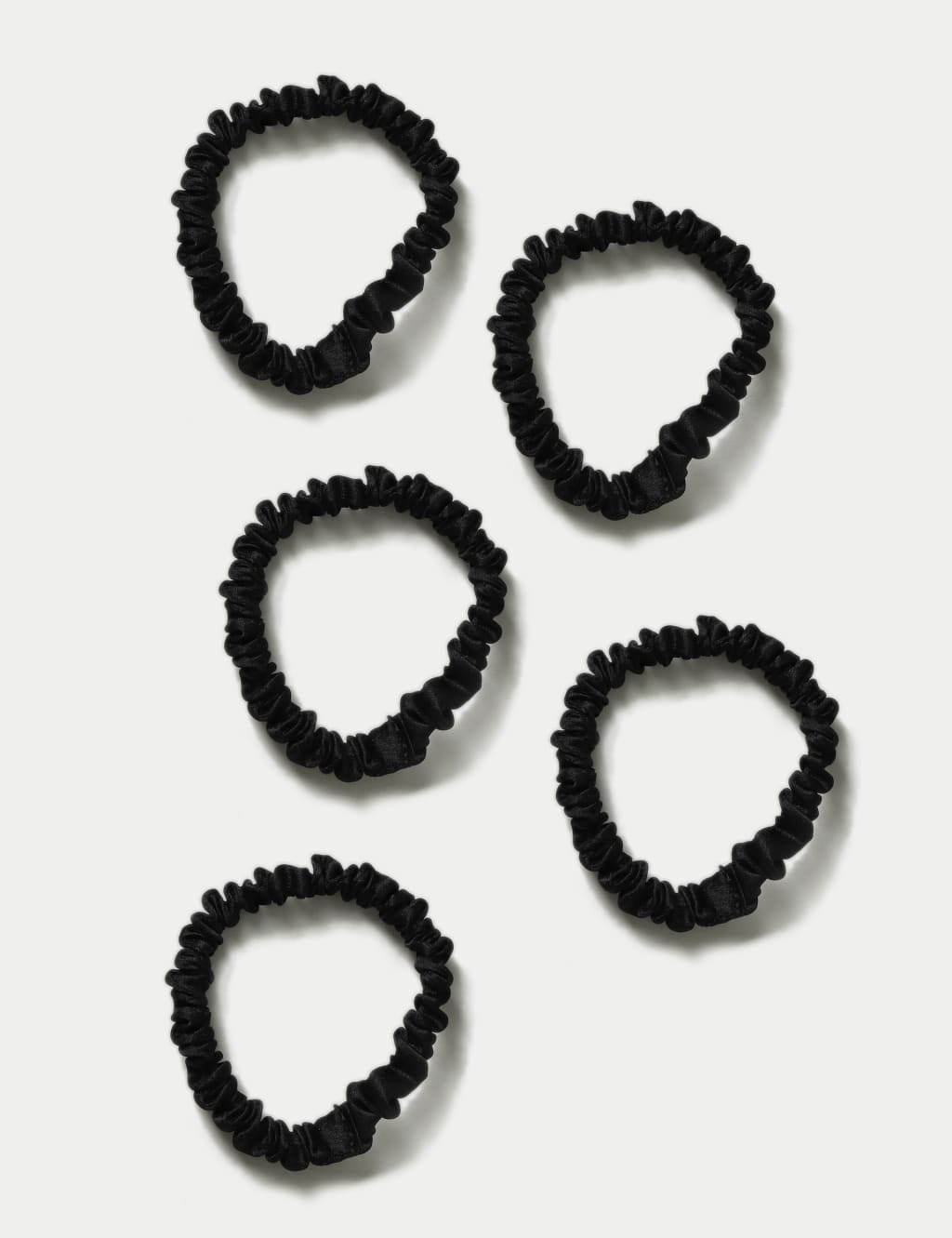 M&S Women's Satin Mini Scrunchies - Black