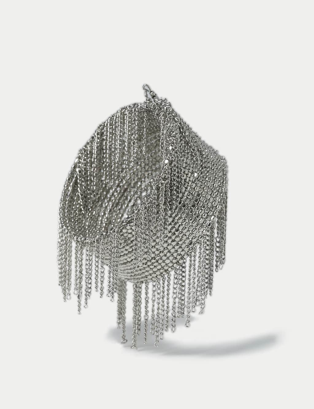 Silver Tone Fringe Cuff