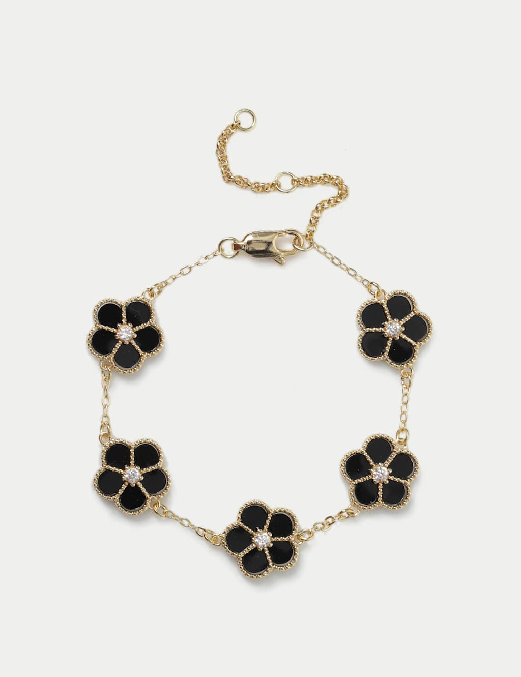 Black Flower Ditsy Double Sided Wristwear