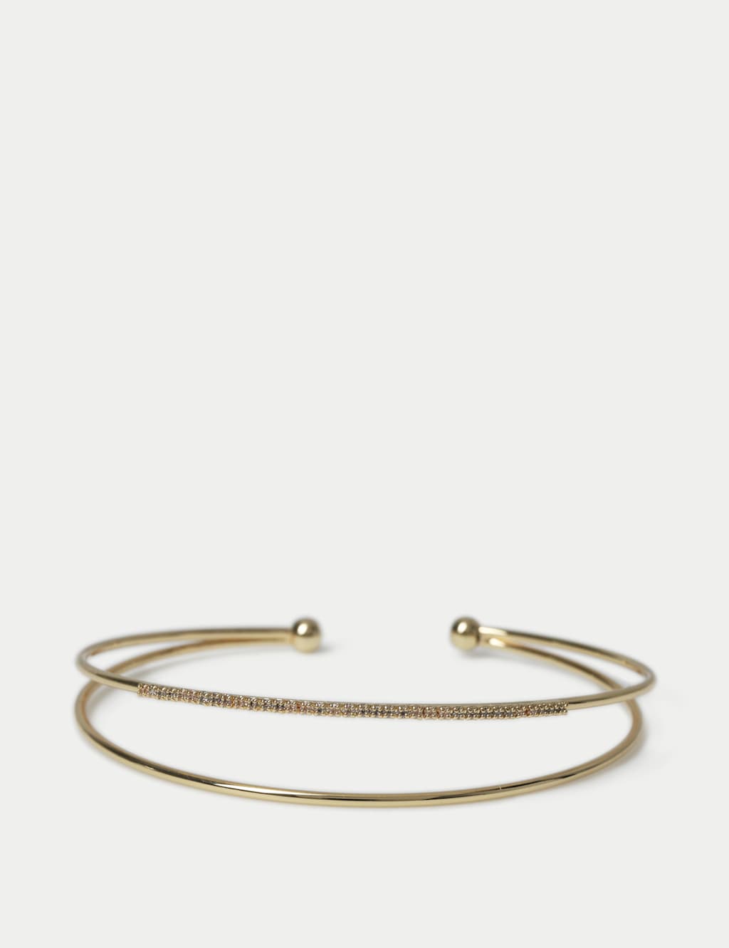 14ct  Gold Plated Two Row Cuff Wristwear