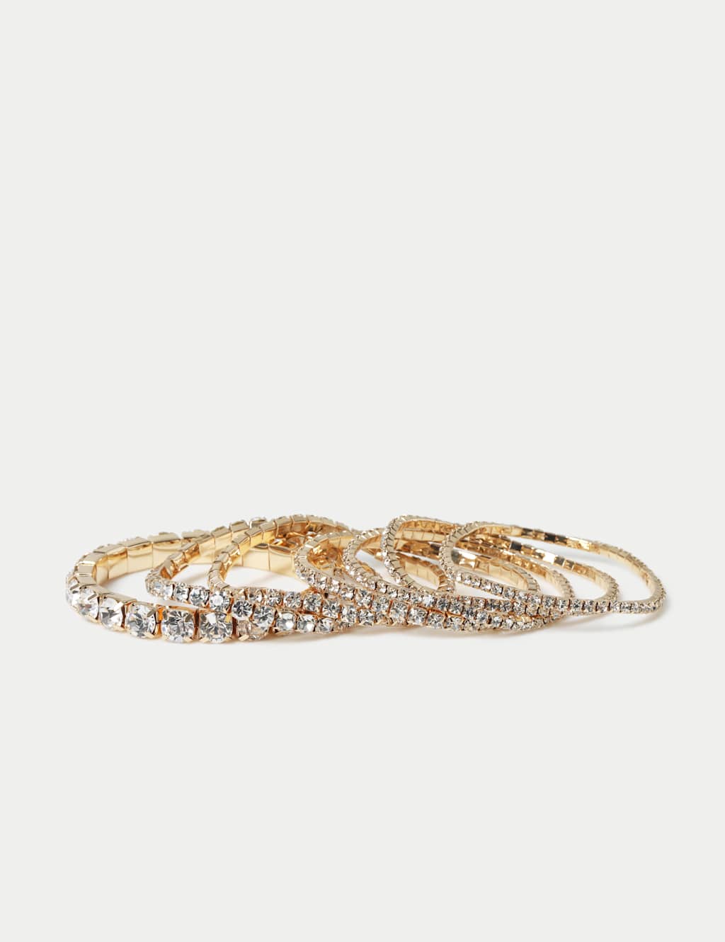M&S Women's Cupchain Stretch Bracelet Set - Gold