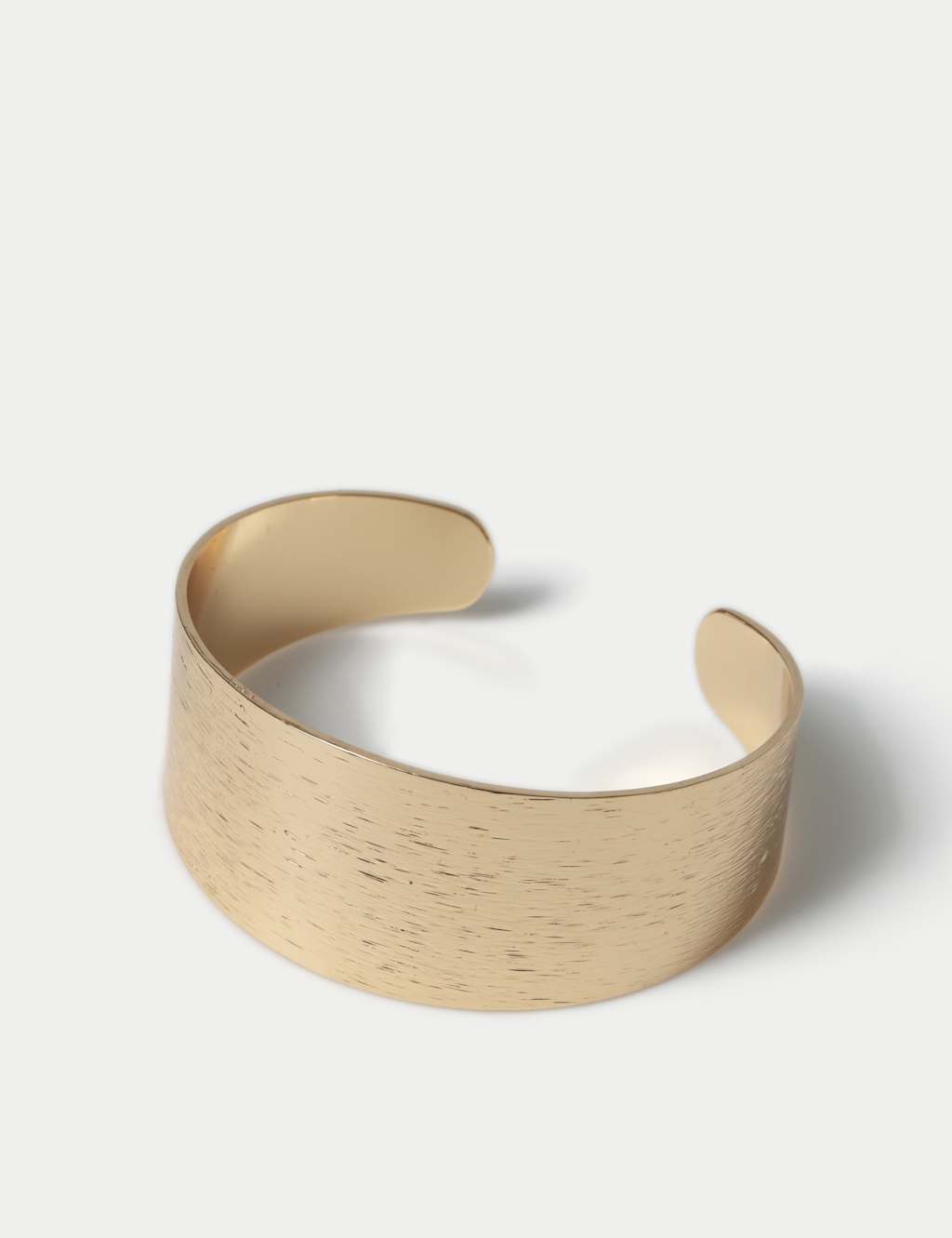 M&S Ridge Open Cuff Bracelet Gold