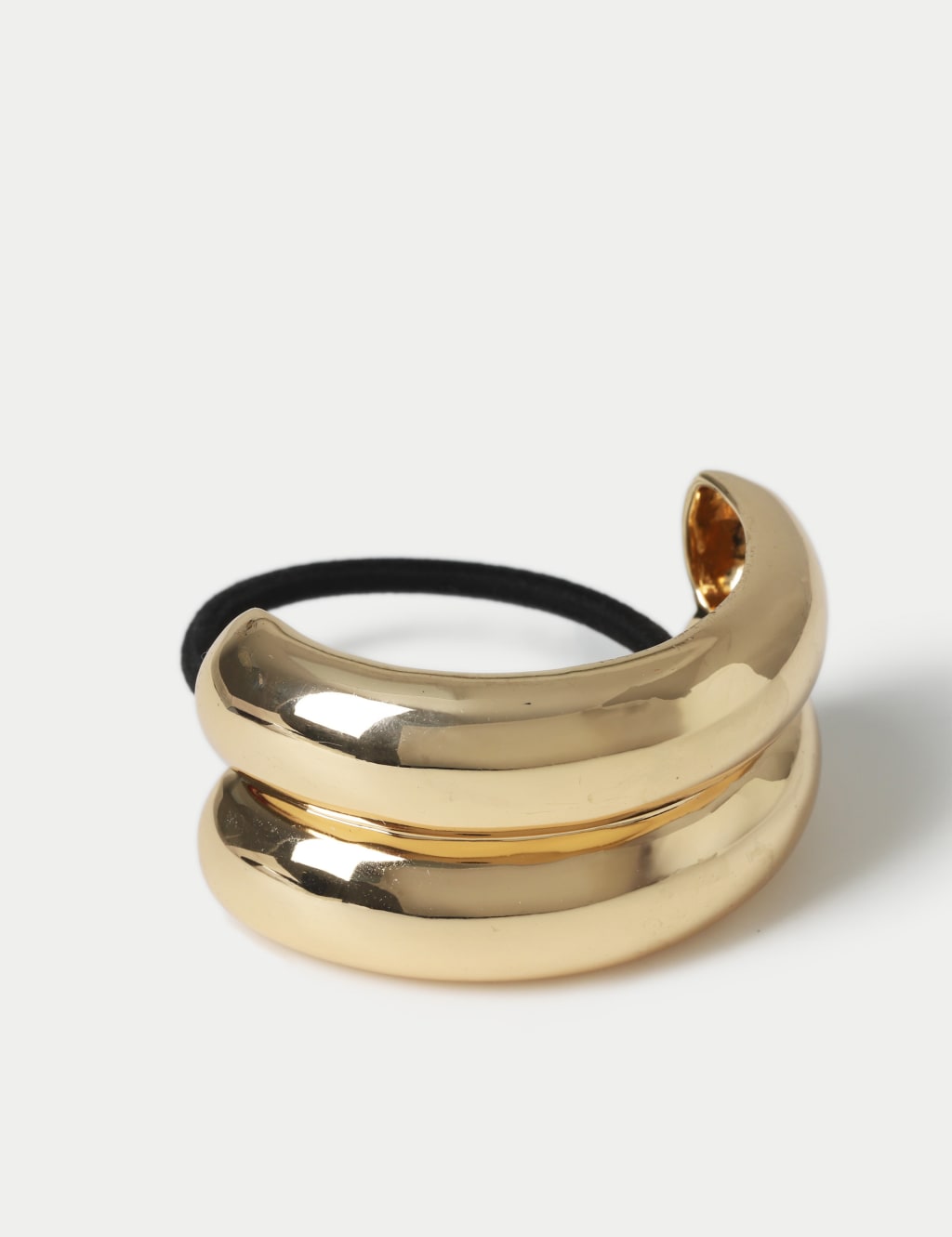 Gold Tone Barrel Ponio Hair Accessory