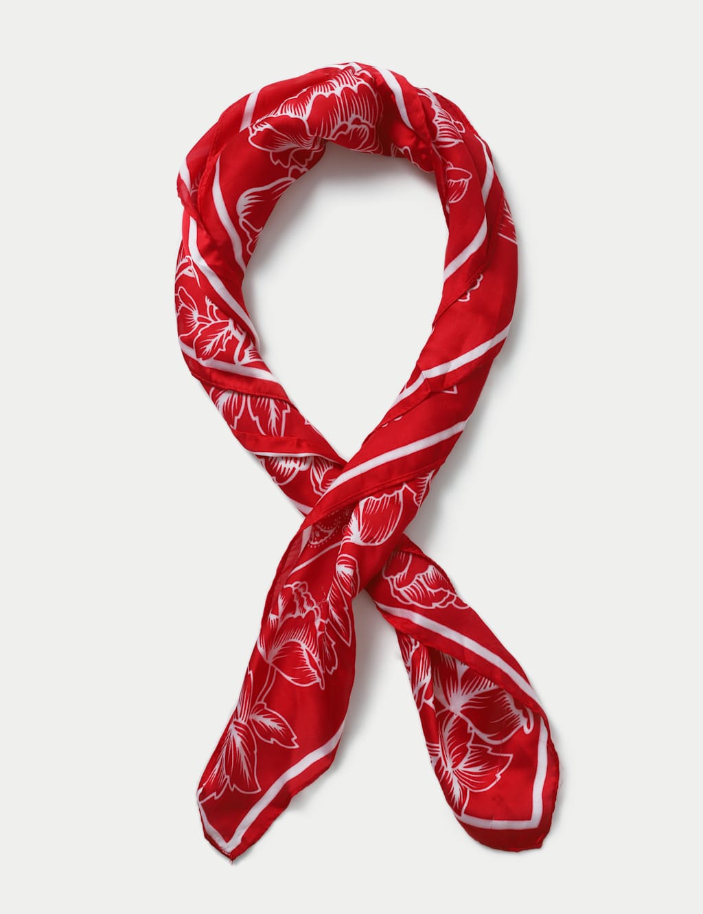 M&S Collection Women's Paisley Bandana - Red, Navy,Red