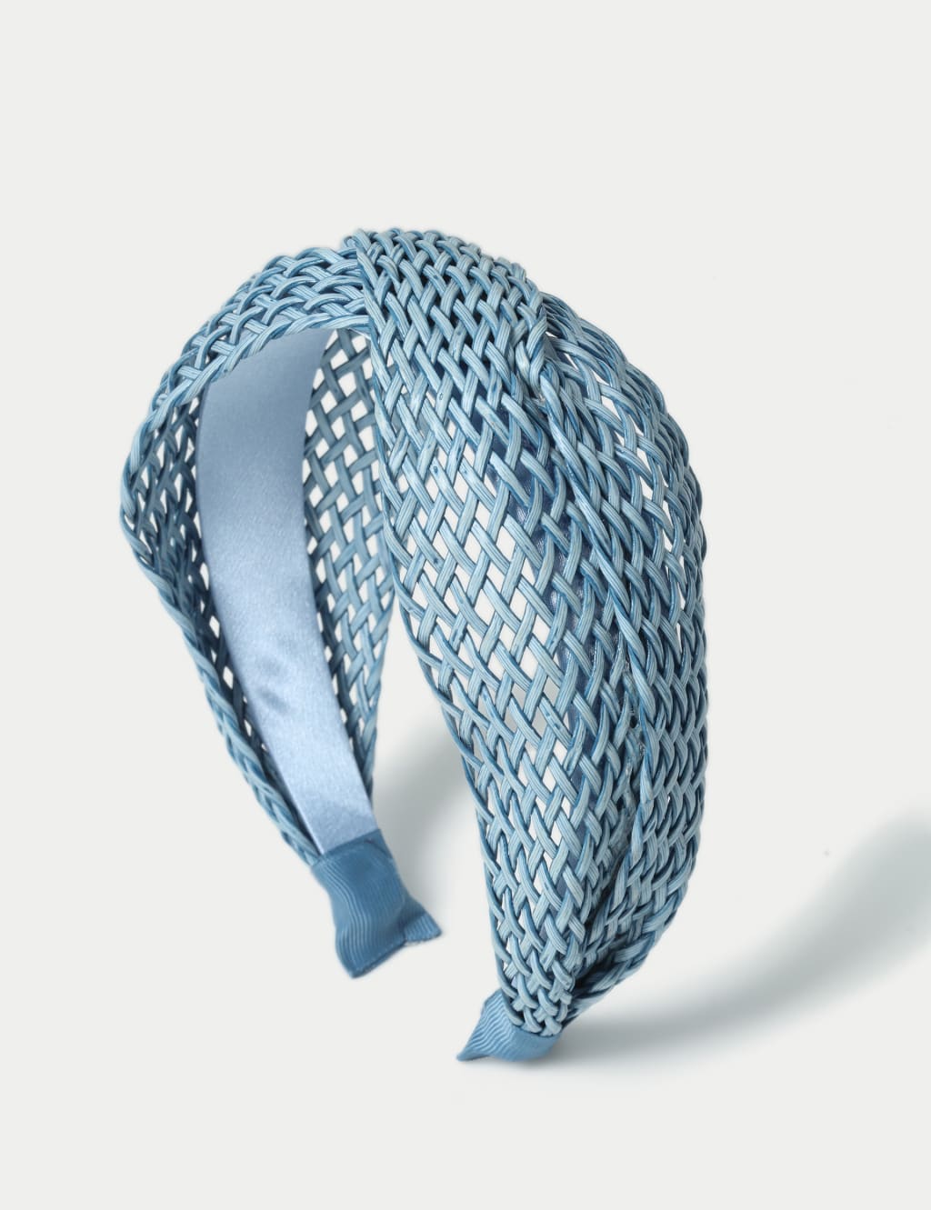 Blue Raffia Twist Alice Band