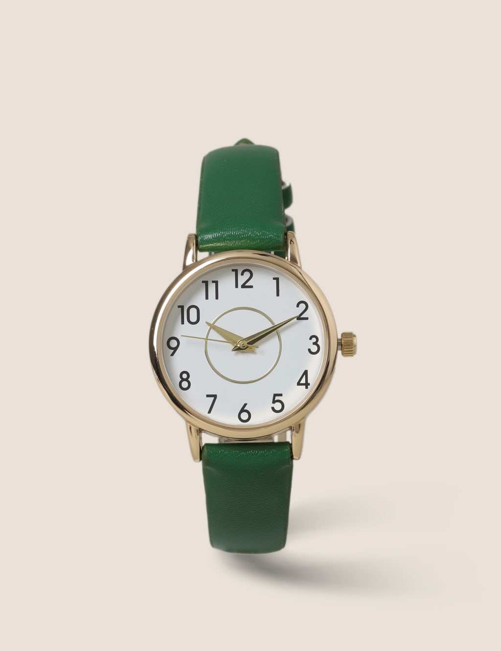 M&S Collection Women's Green & Gold Tone Watch, Green