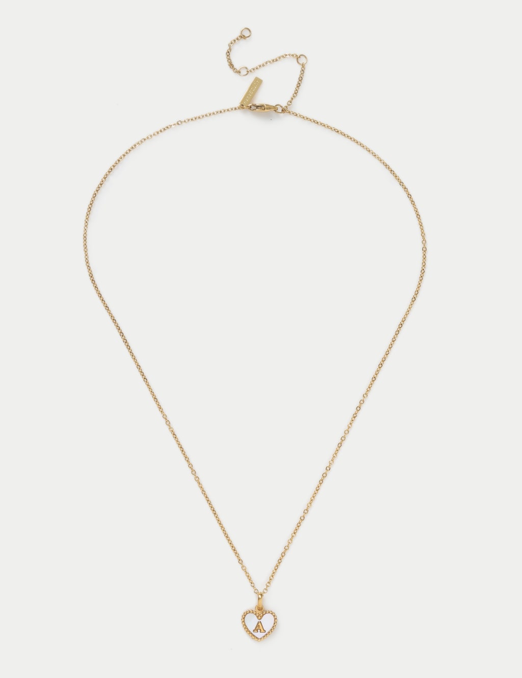 Waterproof Initial Heart Necklace A