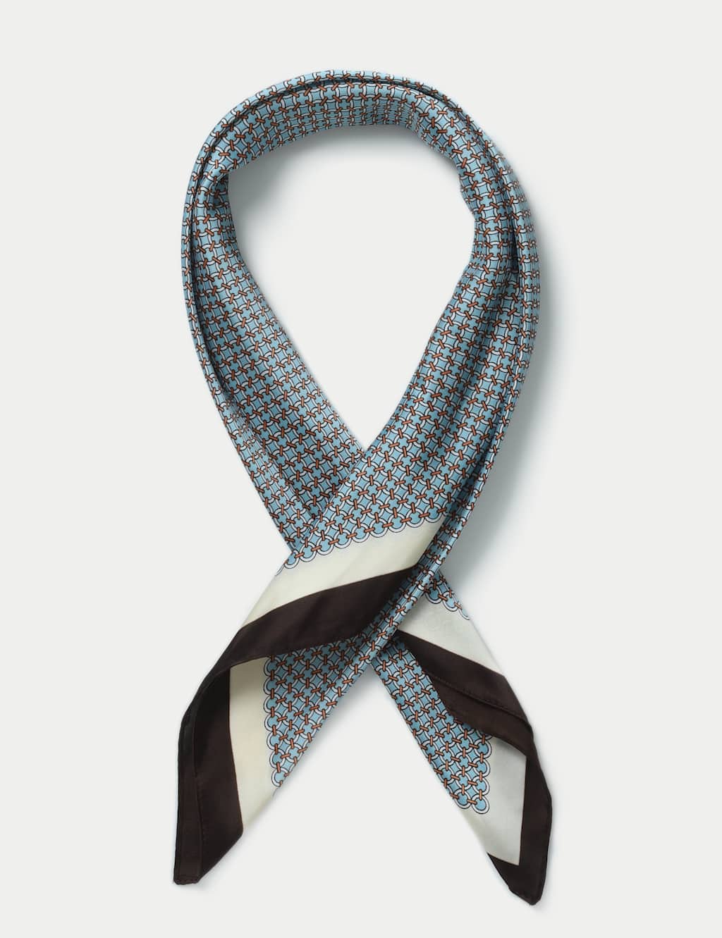 M&S Collection Women's Chain Print Scarf - Blue Mix, Blue Mix