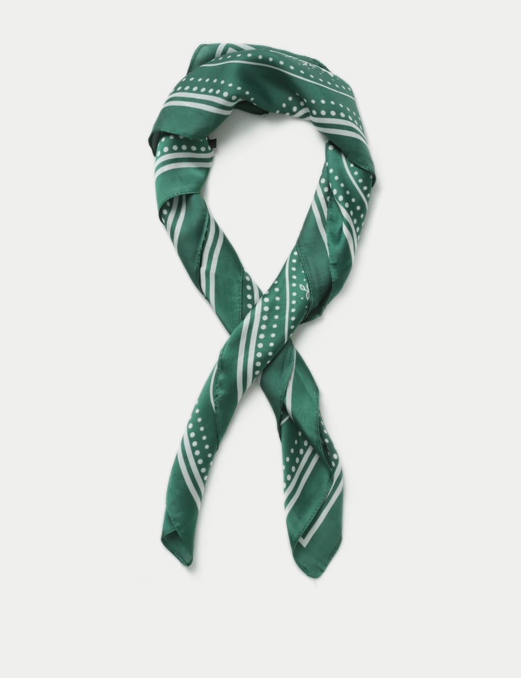 Green Satin Scarf