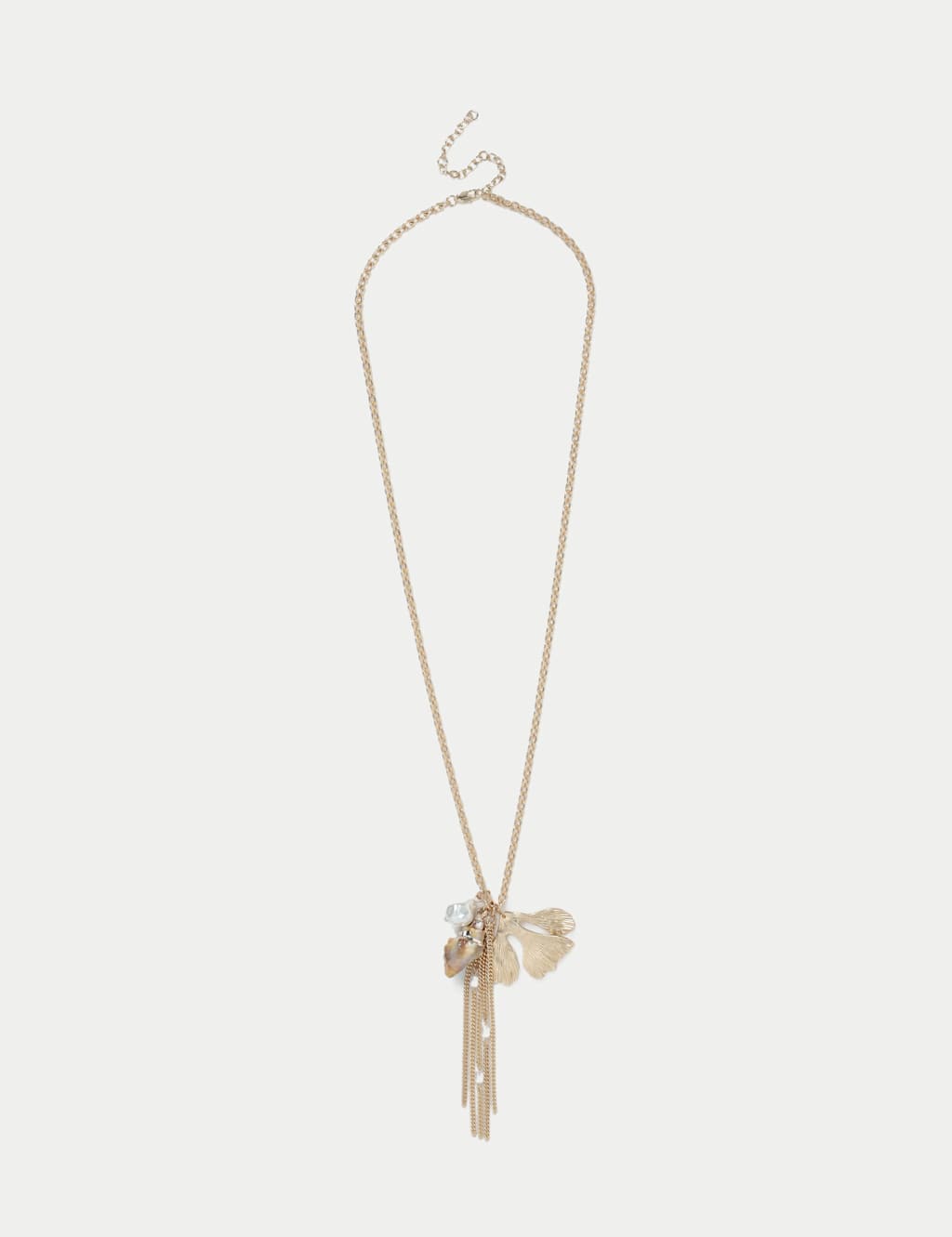 Pearl Sealife Charm Pendant Necklace
