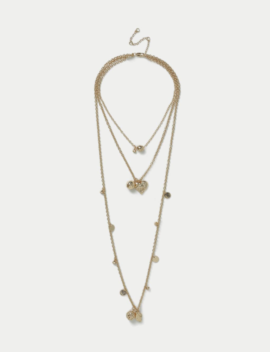 Sphere Multi Row Long Necklace