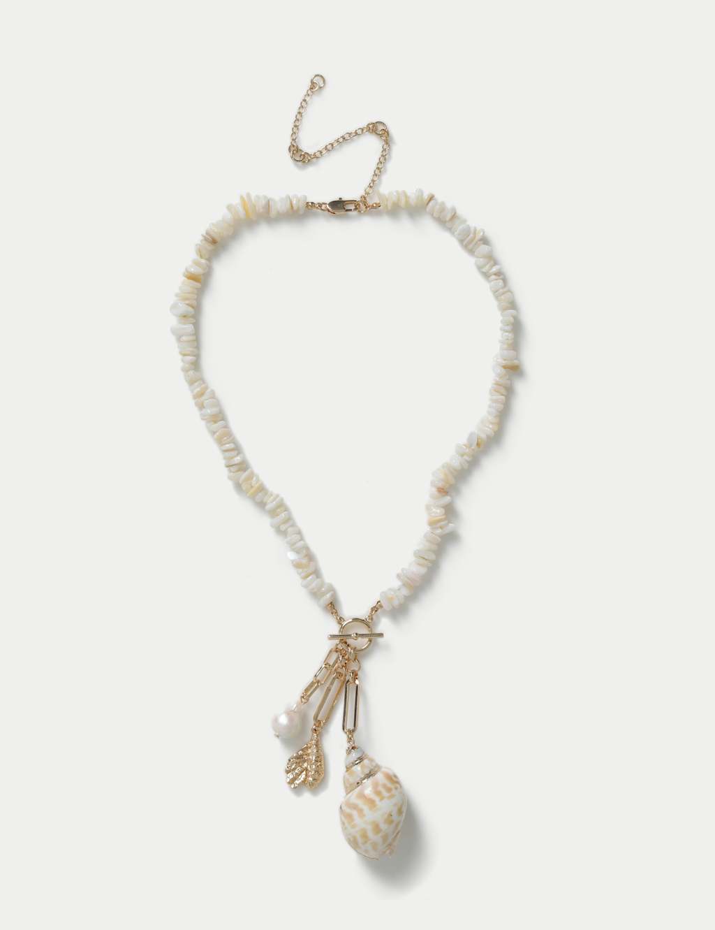 Chipping Shell Charm Necklace
