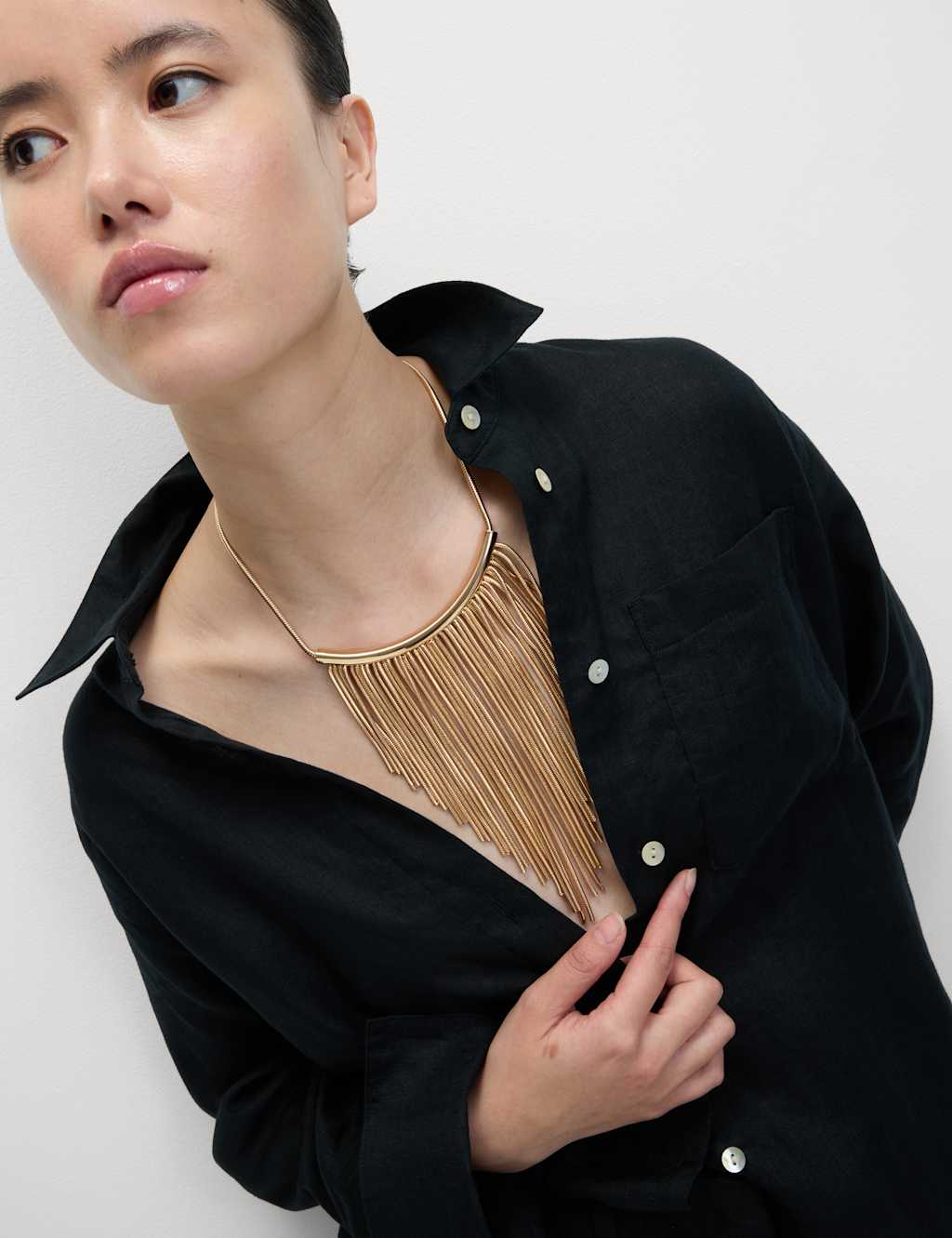 Fringe End Torc Necklace