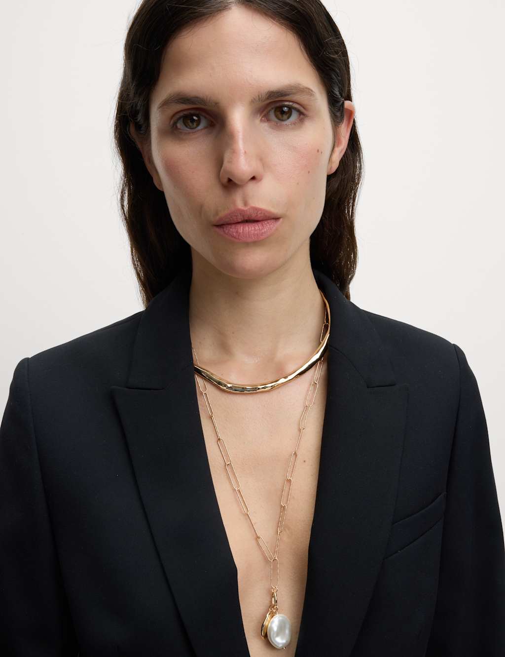 Pearl Torc Layer Necklace