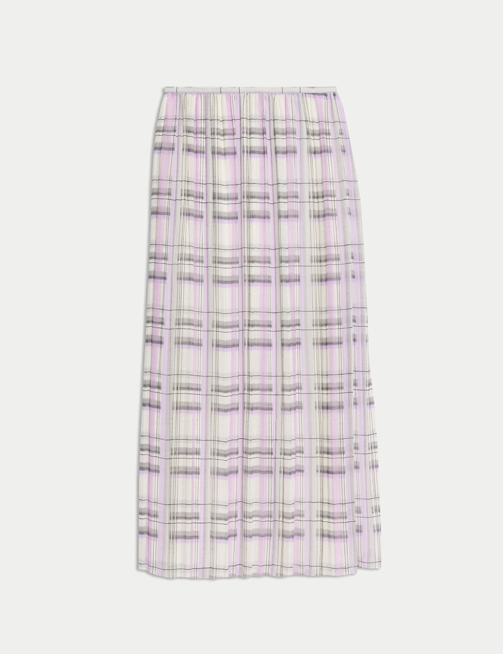 Checked Midaxi A-Line Skirt