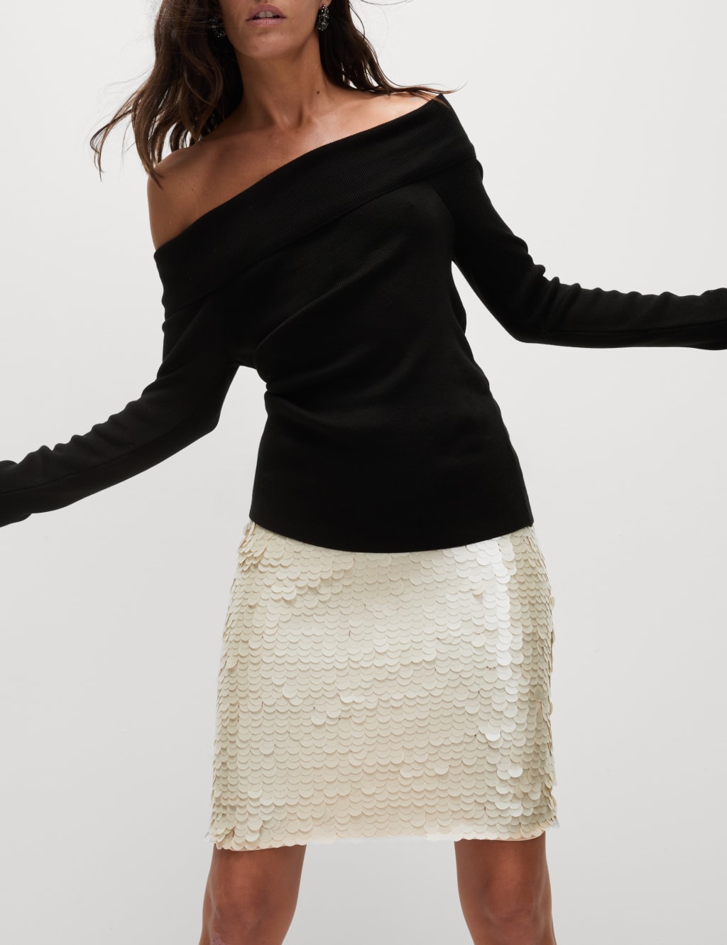 Cream Skirts at M S
