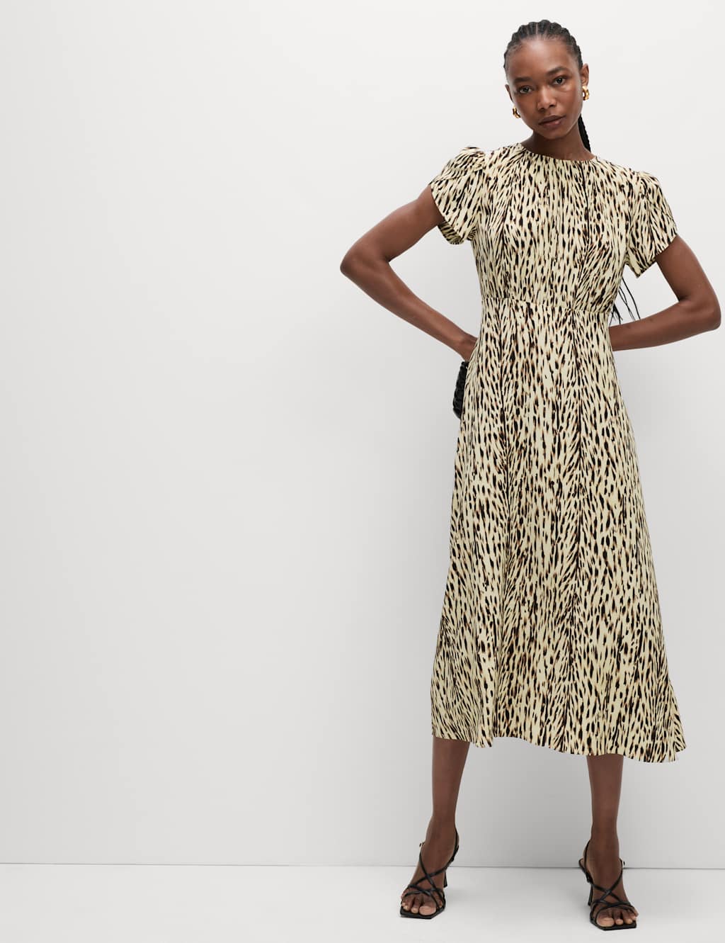 Printed Midaxi Tea Dress