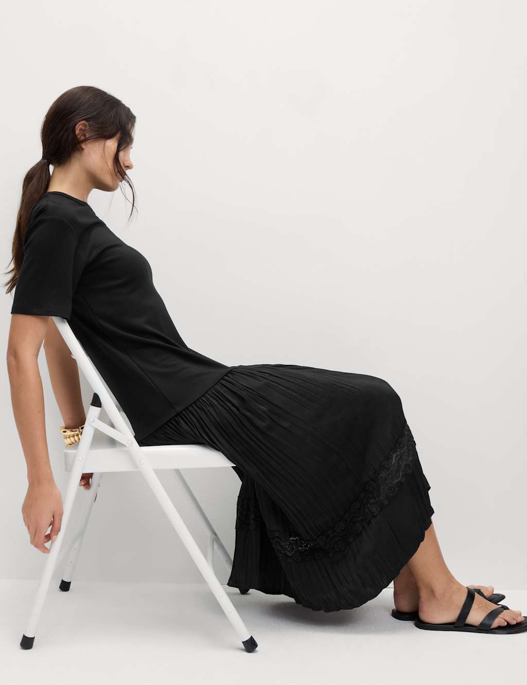 Jersey Midaxi Waisted Dress