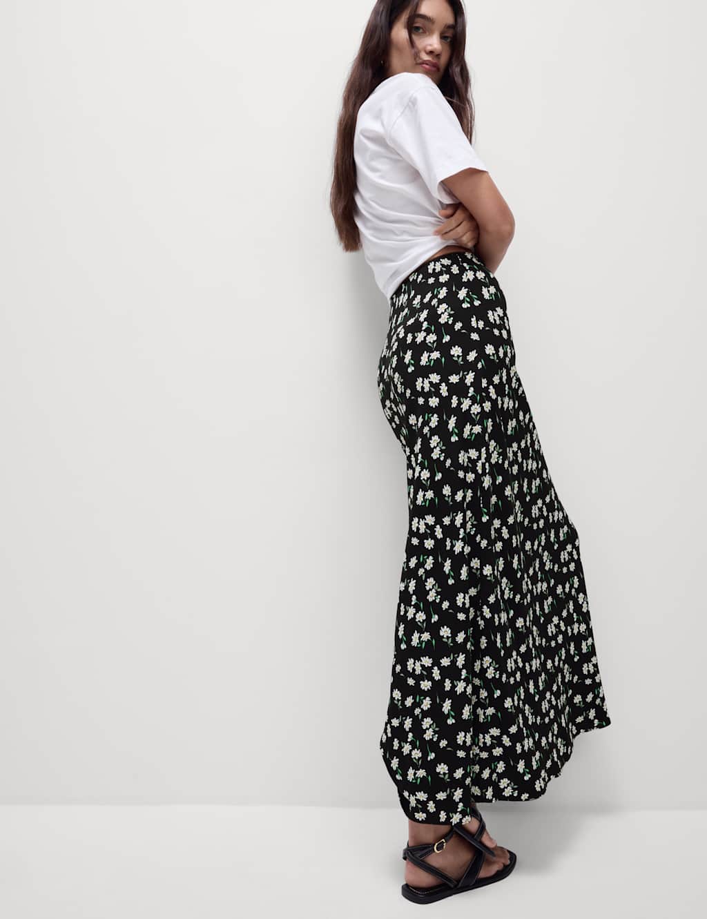 Midaxi Floral Slip Skirt