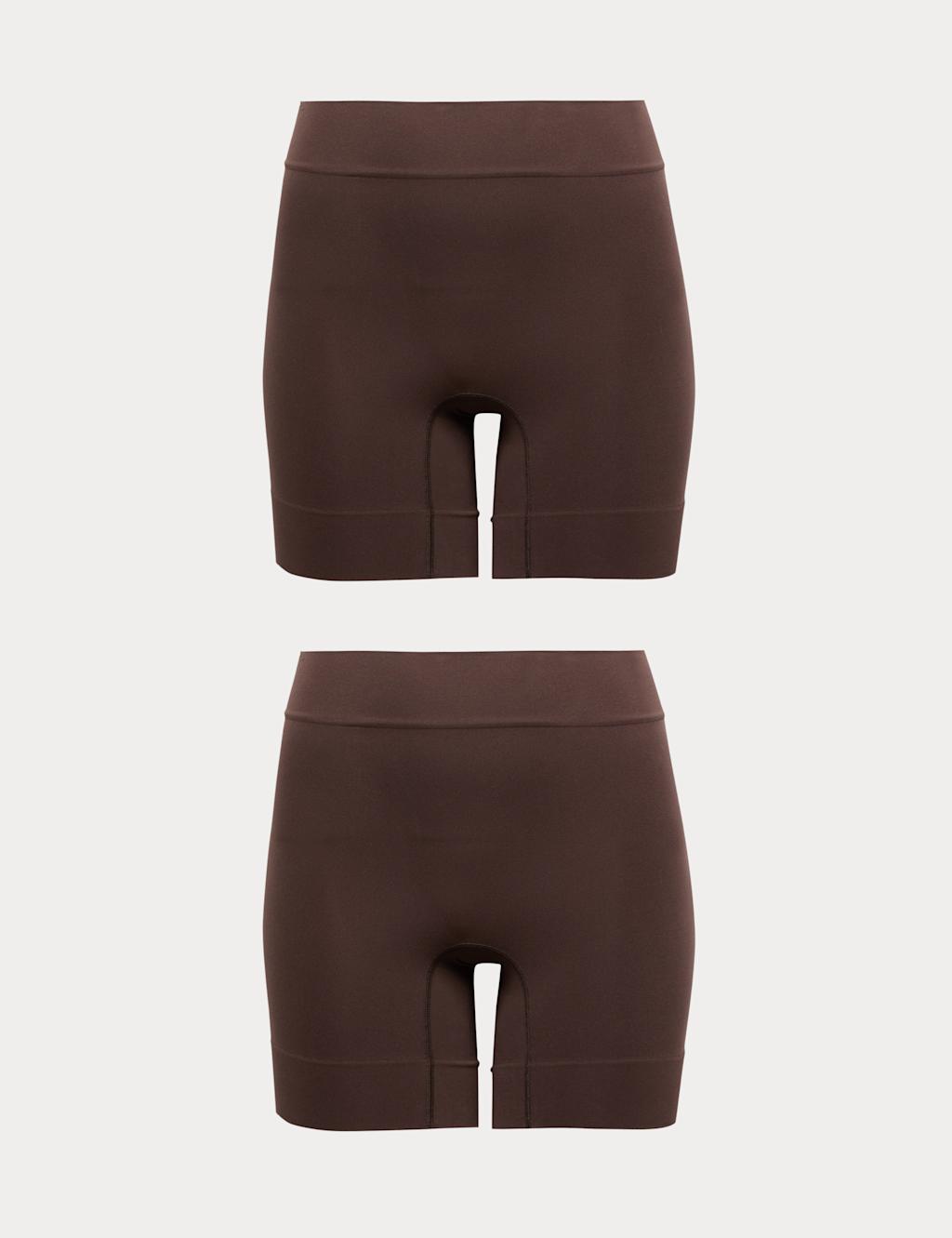 M&S Women's 2 Pack Body Invisibles Anti-Chafe Shorts - 12-14 - Zircon