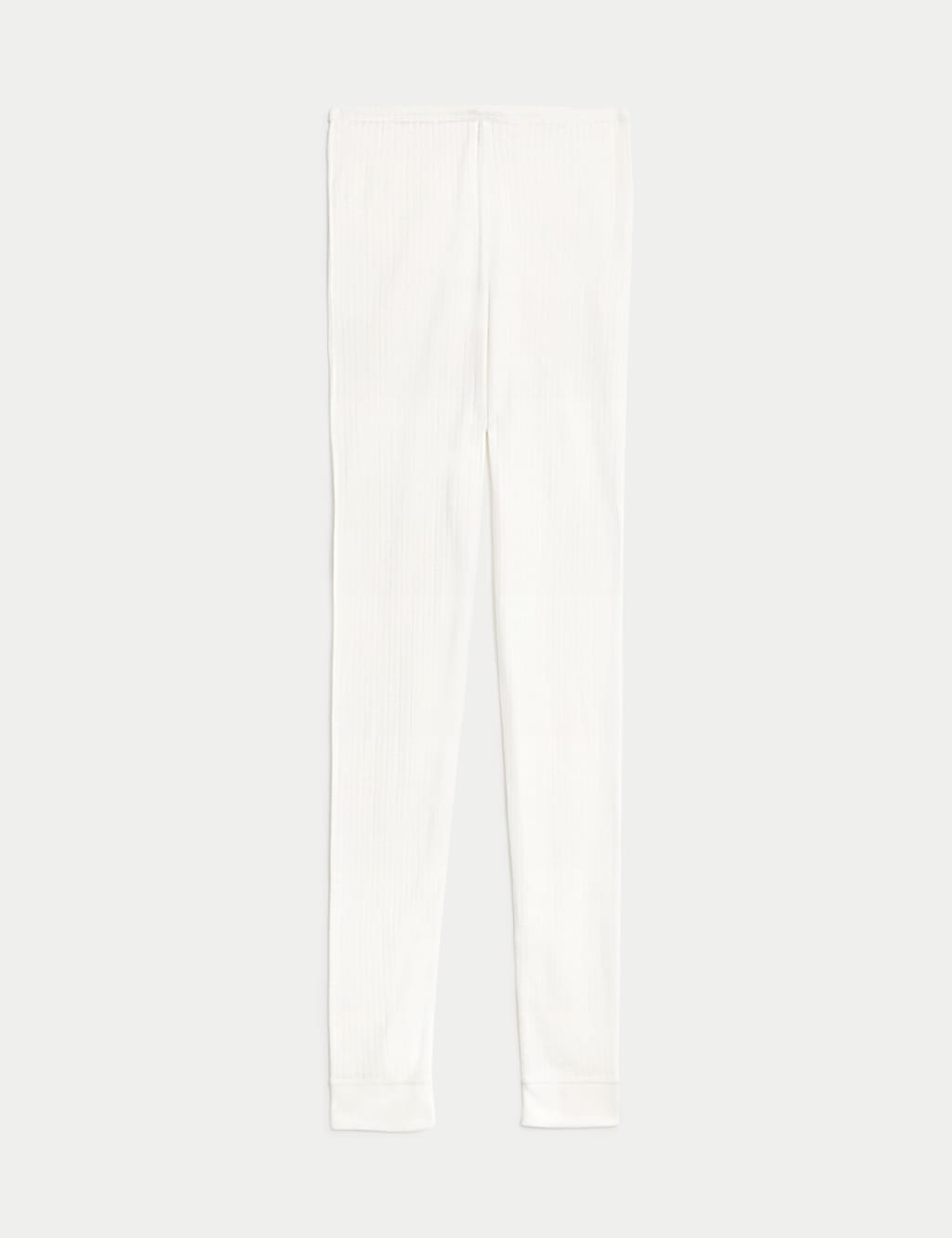 M&S Medium Warmth Thermal Pointelle Leggings White