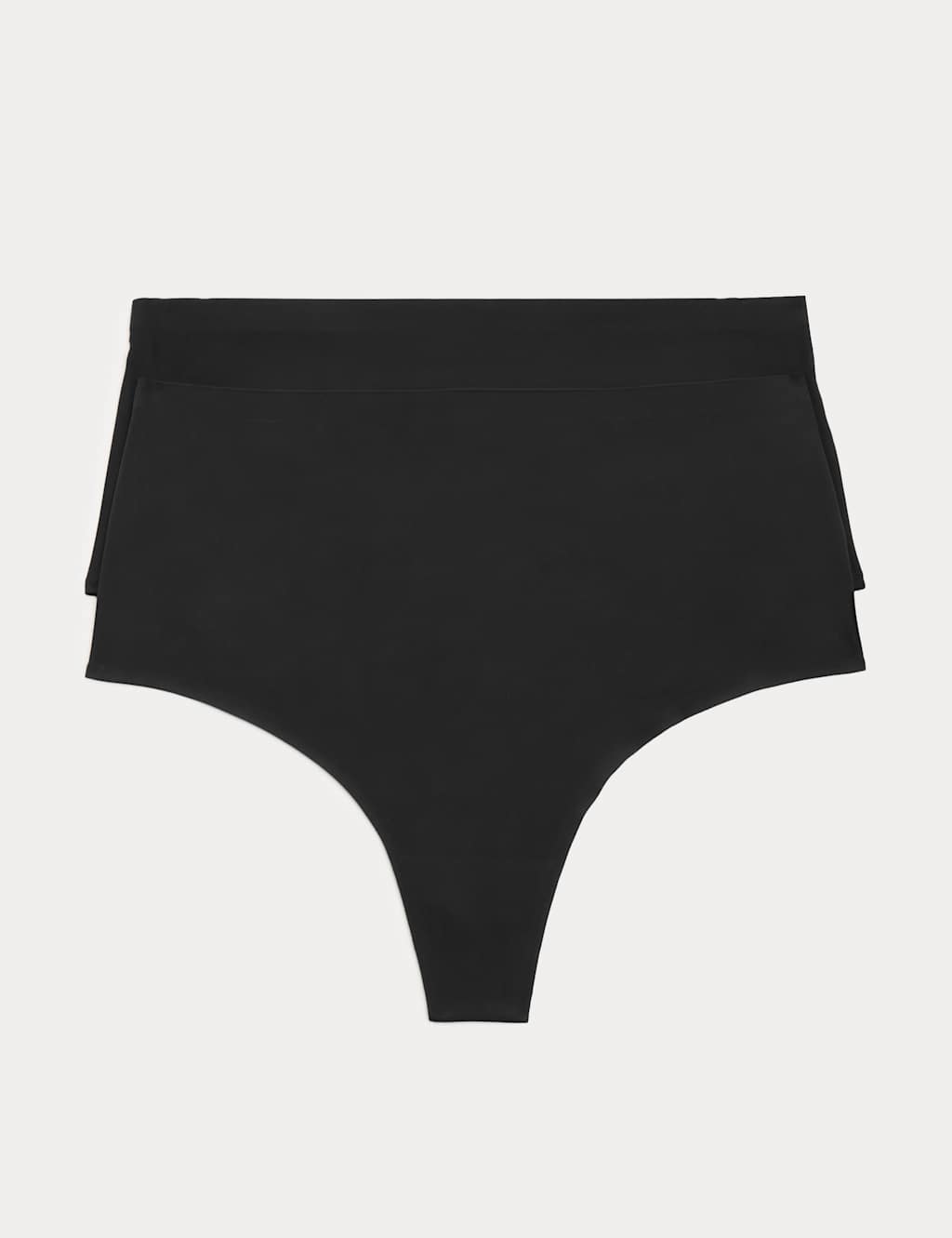 Body By M&S Women's 2 Pack Body Invisibles No VPL Shaping Thongs - 22 - Black