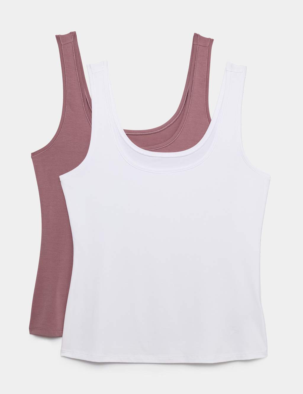 Body By M&S Women's 2 Pack Flexifit Modal Rich Vests - 22 - Sugar Plum