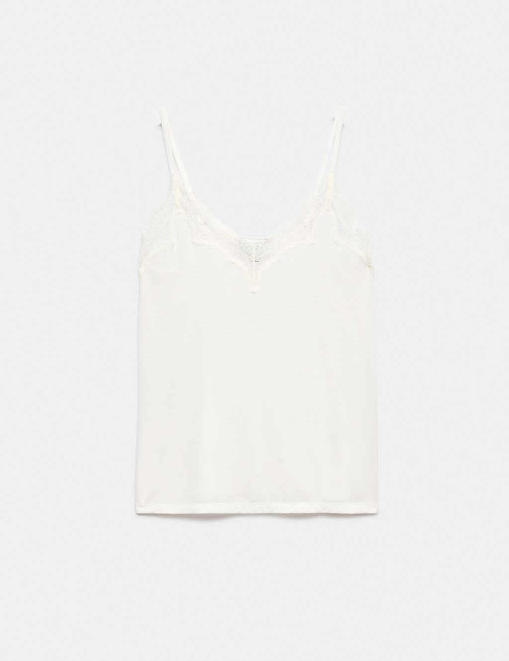 Autograph Women's Modal Rich Thermal Vest Top with Cashmere - 10 - Ivory