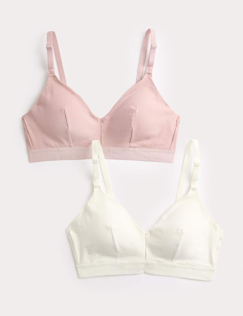 M&S 2 Pack Non Wired Nursing Bras A-D Pink Mix