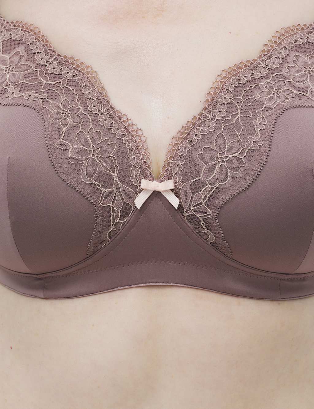 M&S Women's Jasmine Lace Non Wired Post Surgery Bra A-E - 36A - Praline
